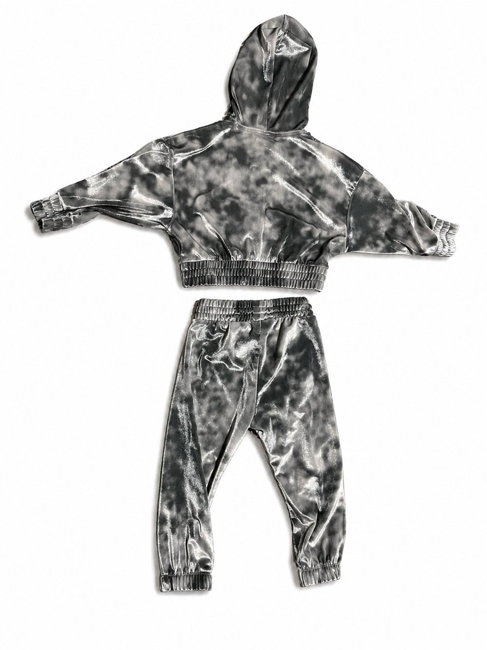 Nike Grey Velour Hoodie & Joggers Set - Picture 3 of 6